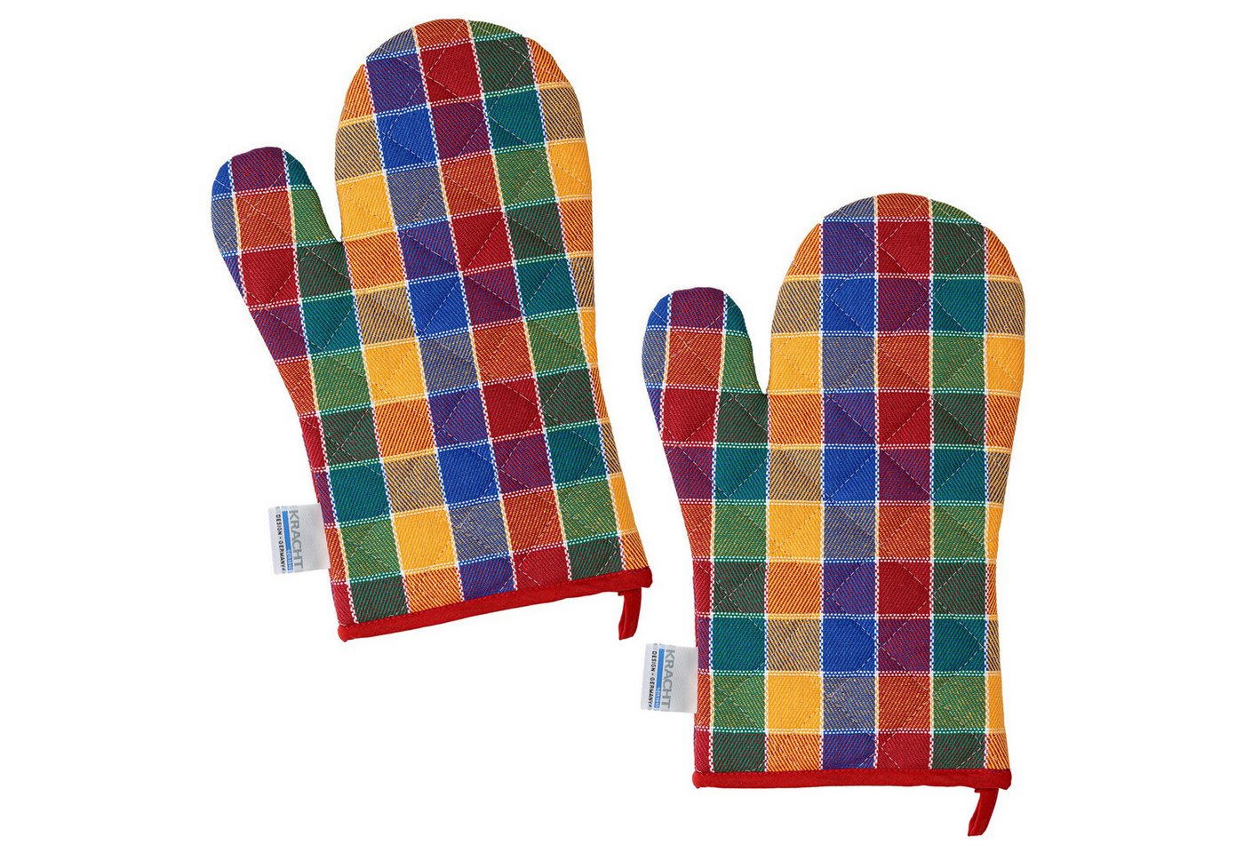 Kracht Topfhandschuhe Trockenperle, (Set, 2-tlg., 2-teilig), 2er Set Ofenhandschuhe, wattiert, ca. 20x30 cm von Kracht
