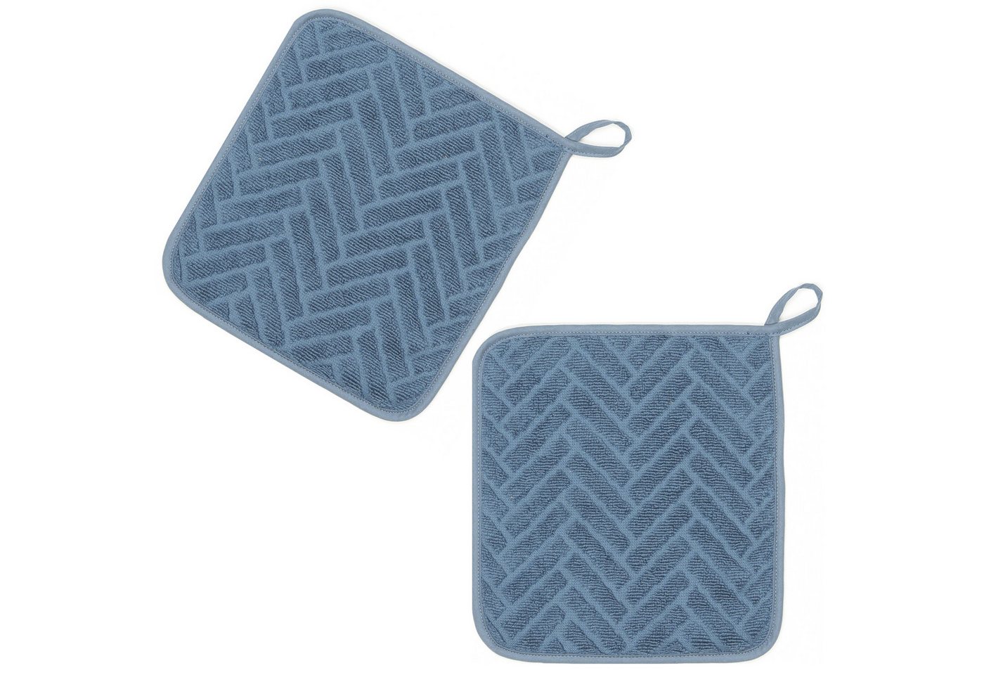 Kracht Topflappen Bricks, (Set, 2-tlg., 2-teilig), 2er Set Topflappen, Baumwoll Frottier, ca. 22x22 cm von Kracht