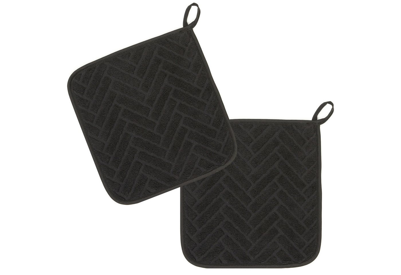 Kracht Topflappen Bricks, (Set, 2-tlg., 2-teilig), 2er Set Topflappen, Baumwoll Frottier, ca. 22x22 cm von Kracht