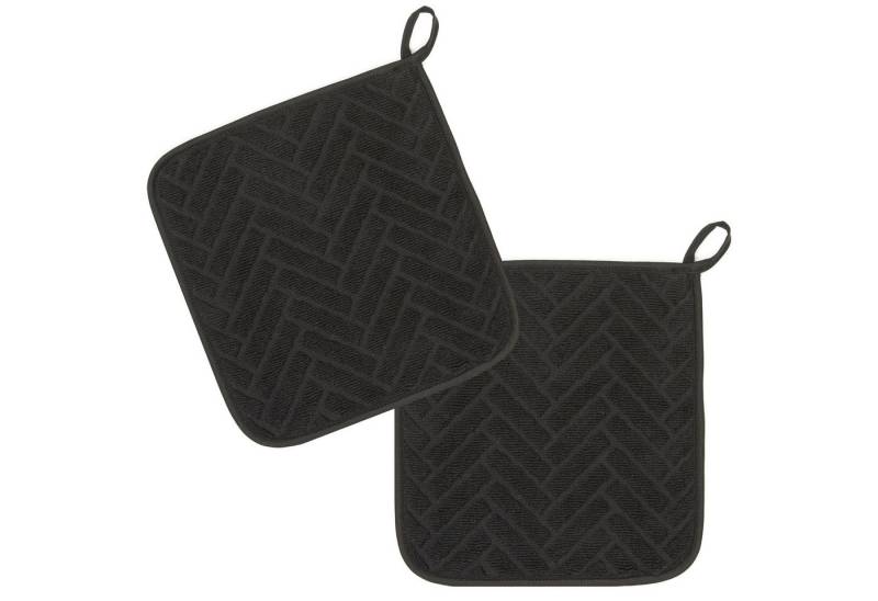 Kracht Topflappen Bricks, (Set, 2-tlg., 2-teilig), 2er Set Topflappen, Baumwoll Frottier, ca. 22x22 cm von Kracht
