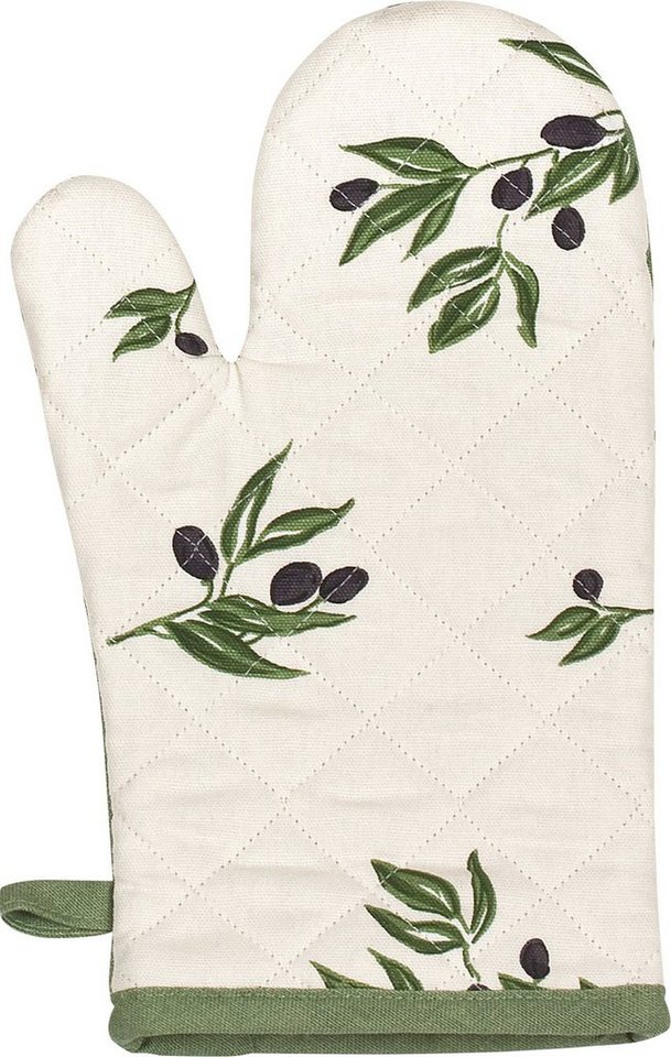 Kracht Topflappen Ofenhandschuh "Olivenzweige", Motiv von Kracht