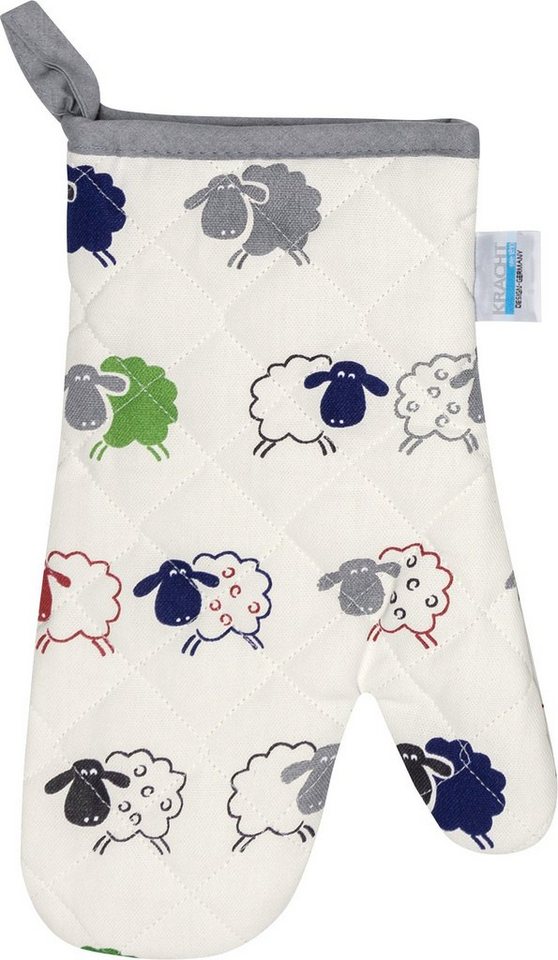 Kracht Topflappen Ofenhandschuh "Schäfchen", Motiv von Kracht