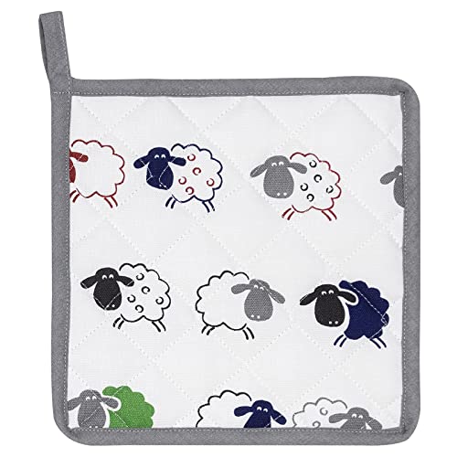 Kracht Topflappen "Schäfchen" 2er-Pack Schäfchen Größe 22x22 cm von KRACHT