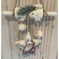 Handgefertigter Kleiner Nudelholz Deko Fenster Tür Hänger Weihnachtsstern -589 Handgefertigter Kleiner Nudelholz Deko Fenster Tür Hänger Weihnachtsstern -589 von Kraenzchenfein