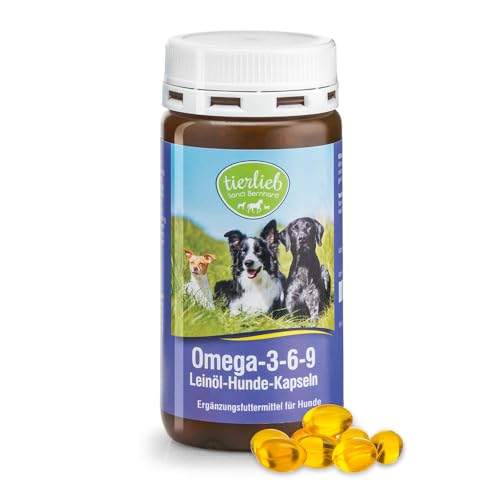 tierlieb Omega-3-6-9-Leinöl-Hunde-Kapseln | 500 mg Leinöl pro Kapsel | 180 Kapseln tierlieb Omega-3-6-9-Leinöl-Hunde-Kapseln | 500 mg Leinöl pro Kapsel | 180 Kapseln von Kräuterhaus Sanct Bernhard