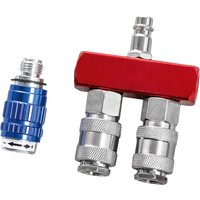 Druckminderer + 2-fach Druckluftverteiler - 2er-Set von Kraft Werkzeuge