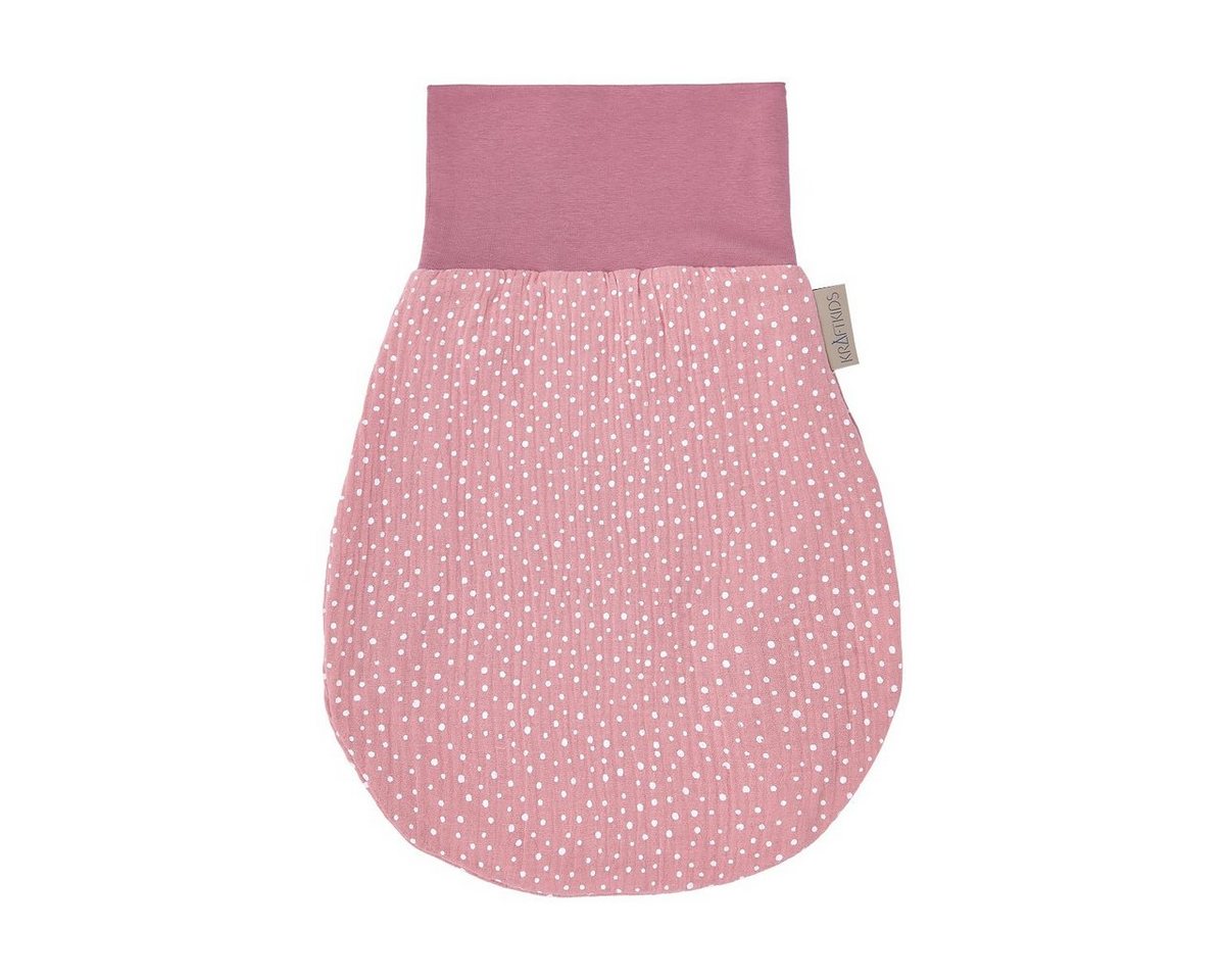 KraftKids Babyschlafsack Musselin rosa Punkte, Sommer/Frühling-Variante, 100% Baumwolle, hochwärtiger Stoff, zwei Schichten Stoff von KraftKids