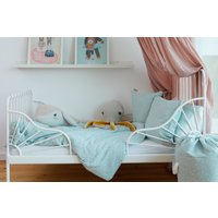 Kraftkids Bettwäscheset Musselin Mint Pusteblumen Decke 135 X 100 cm, Kissen 40 60 Decke 140 200 80 cm von KraftKidsShop