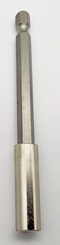 60mm Kraftfeld Bit Aufnahme Standard oder Premium oder Verlängerung 75 oder 100 oder 150 mm, Bithalter 1/4 Zoll HEX magnetisch (100mm Bithalter Verlängerung) von Kraftfeld
