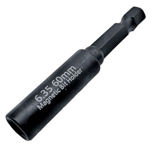 60mm Kraftfeld Bit Aufnahme Standard oder Premium oder Verlängerung 75 oder 100 oder 150 mm, Bithalter 1/4 Zoll HEX magnetisch (60mm Premium Bithalter) von Kraftfeld