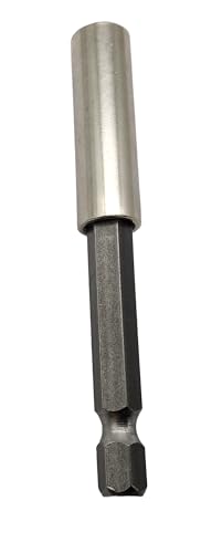 60mm Kraftfeld Bit Aufnahme Standard oder Premium oder Verlängerung 75 oder 100 oder 150 mm, Bithalter 1/4 Zoll HEX magnetisch (75mm Bithalter Verlängerung) von Kraftfeld