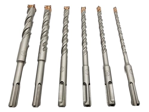 HM Hartmetall Kreuzschneide SDS Plus Hammerbohrer Set 6x Doppelwendel Beton Stein Bohrer 6-16 mm in Box HM Hartmetall Kreuzschneide SDS Plus Hammerbohrer Set 6x Doppelwendel Beton Stein Bohrer 6-16 mm in Box von Kraftfeld
