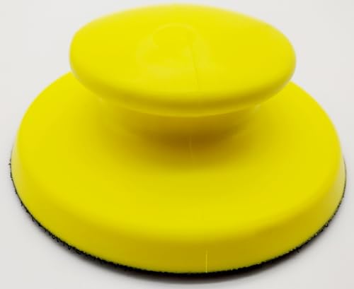Kraftfeld Schleifklotz Ø 125 mm oder Ø 150 mm oder 135x70 mm flexibler weicher PU Schleifschwamm Handschleifblock Schleifteller für standard Klettpapier (Ø 125 mm) von Kraftfeld