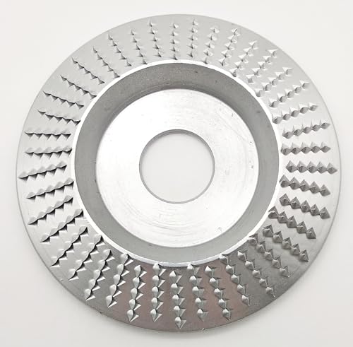 Ø 100-125mm Holz Schleifteller Schnitz Scheibe Huf Raspel für Winkelschleifer Flex mit Standard Aufnahme 22,23mm (100mm_schräg) von Kraftfeld