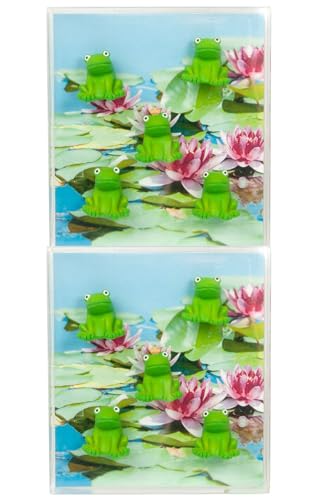 Kraftheld | 2x5er Set Deko-Magnete Frog | Frosch-Magnete bunt, dekorativ, farbenfroh | Kühlschrankmagnete in Form von Tieren, Glücksbringer | Magnet-Deko als Geschenk von Kraftheld