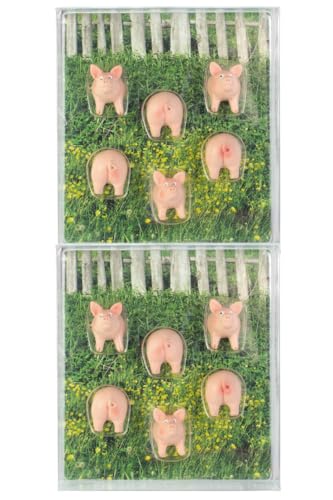 Kraftheld | 2x6er Set Deko-Magnete Piggy | Schwein-Magnete bunt, dekorativ, farbenfroh | Kühlschrankmagnete in Form von Tieren, Glücksbringer | Magnet-Deko als Geschenk Kraftheld | 2x6er Set Deko-Magnete Piggy | Schwein-Magnete bunt, dekorativ, farbenfroh | Kühlschrankmagnete in Form von Tieren, Glücksbringer | Magnet-Deko als Geschenk von Kraftheld