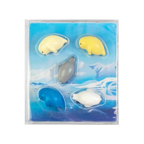 Kraftheld | 5er Set Deko-Magnete Robby | Robben-Magnete bunt, dekorativ, farbenfroh | Kühlschrankmagnete in Form von Tieren, Seehund | Magnet-Deko als Geschenk Kraftheld | 5er Set Deko-Magnete Robby | Robben-Magnete bunt, dekorativ, farbenfroh | Kühlschrankmagnete in Form von Tieren, Seehund | Magnet-Deko als Geschenk von Kraftheld