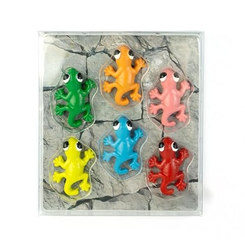 Kraftheld | 6er Set Deko-Magnete Gecko | Eidechsen-Magnete bunt, dekorativ, farbenfroh | Kühlschrankmagnete in Form von Tieren | Magnet-Deko als Geschenk von Kraftheld