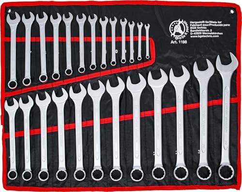 BGS Diy 1198 | Maul-Ringschlüssel-Satz | 25-tlg. | SW 6 - 32 mm | inkl. Tetron-Rolltasche | Gabelringschlüssel BGS Diy 1198 | Maul-Ringschlüssel-Satz | 25-tlg. | SW 6 - 32 mm | inkl. Tetron-Rolltasche | Gabelringschlüssel von BGS Do it yourself
