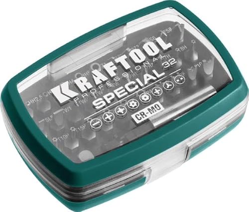 Kraftool Bit-Set 1/4", 32-teilig, mit magnetischem Bithalter und 30 Bit´s, | Varianten: SL, PH, PZ, TH, HH, TS, TW,DP von Kraftool