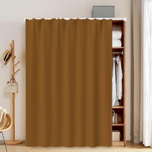 Kraftpaid Staubdichter Schrankvorhang, Badezimmervorhänge, Schranktür Vorhang, Verdunkelungsvorhang für Kleiderschrank, Badezimmer, Regale, Küchenfenster Kraftpaid Staubdichter Schrankvorhang, Badezimmervorhänge, Schranktür Vorhang, Verdunkelungsvorhang für Kleiderschrank, Badezimmer, Regale, Küchenfenster von Kraftpaid