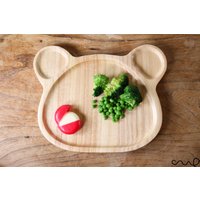 Handgemachte Holz Bärenplatte Serviertablett Aus Gummiholz von KraftsAtik