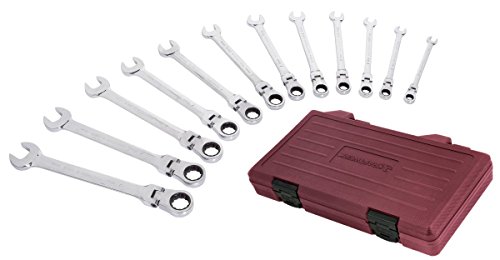 Kraftwerk 3403-54 Gelenk Ratschen Ringgabelschlüssel Satz, Chrome, Red Kraftwerk 3403-54 Gelenk Ratschen Ringgabelschlüssel Satz, Chrome, Red von KRAFTWERK