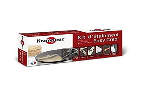 KRAMPOUZ Teigverteil-Set „EASY CREP'“ für Crêpegeräte mit 40 cm Durchmesser - Edelstahl-Teigverteiler - Für große, dünne und runde Crêpes - Inbegriffenes Zubehör - Ref AKE84 von Krampouz