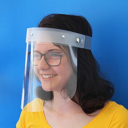 Kranholdt Gesichtsschutzmaske Face Shield Behelfsgesichtsschutz Visier aus Kunststoff universelle Passform hochklappbar, Einheitsgröße, 11500 von Kranholdt