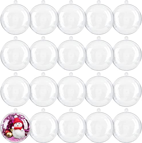 Acrylkugeln Weihnachtskugeln Weihnachtsdeko Baumschmuck Kunststoff 20 Stück Transparent für Hochzeit Party 5 cm von Uten