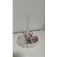 Kerzenständer Raysin Skandi Style Stabkerzenhalter Mit Rillen von KranzliebeByHeidi