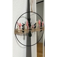 Trockenblumenkranz Trockenblumen Geschenkidee Dried Flower Flowerhoop Hoop Weihnachtsgeschenk Wandkranz Trockenblumenwandkranz von KranzliebeByHeidi