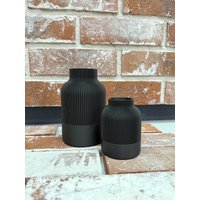 Vase/Rillen Geschenkidee 3D Deko/ Muttertag /3D Druck /Trockenblumen von KranzliebeByHeidi