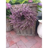 Heidekranz "Heidy" Tischkranz Türkranz Trockenblumenkranz Wandkranz 40cm von Kranznaturschon