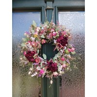 Sommerkranz "Paeonienlove" Wildblumenkranz Türkranz Wandkranz von Kranznaturschon