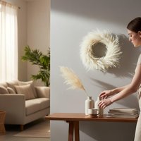 Pampasgras Kranz 60 cm - Boho Türkranz Auf Metallring Fluffiger Trockenblumenkranz in Creme Xxl Wanddeko Natur Handgemacht Pampasgras Kranz 60 cm - Boho Türkranz Auf Metallring Fluffiger Trockenblumenkranz in Creme Xxl Wanddeko Natur Handgemacht von Kranzshopping