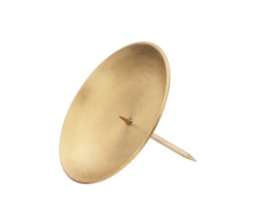 Kranzteller 4 Kerzenstecker, Gold matt 10 cm, mit abschraubbaren Dorn von Kranzteller
