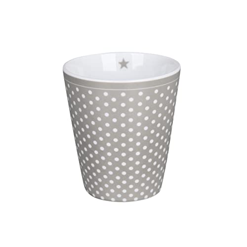 Happy Mug, Tasse, Becher -Sage - Taupe- dots, 330 ml von Krasilnikoff