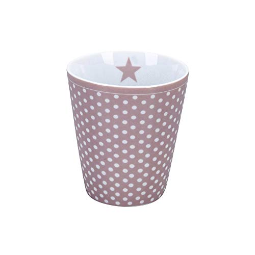 Krasilnikoff - Happy Mug - Becher, Tasse - Micro Dots Dusty Pink - Porzellan - H10 x Ø8,7 cm - Volumen: 330 ml von Krasilnikoff