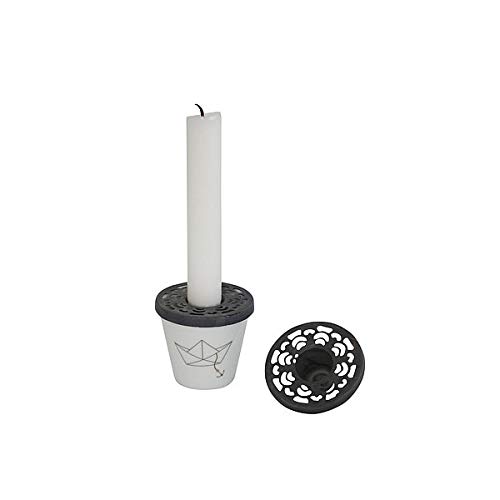 Krasilnikoff - Lid Candle Holder - Metall/Eisen - verzinkt - D 6,5cm - Nur Kerzeneinsatz - Lieferung erfolgt ohne Kerze und ohne Becher! von Krasilnikoff