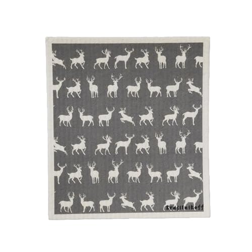 Krasilnikoff - Swedish Dishcloth SWE1453 - Deer/Hirsch von Krasilnikoff