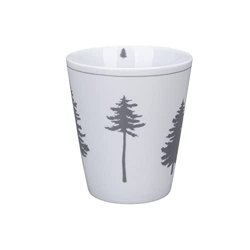 Krasilnikoff [W] Happy mug, Forest, charcoal White von Krasilnikoff