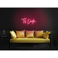 Bis Tod Neon Schild, Hochzeit Led Licht Schild Für Wand, Zitat Led Wand von KrasnoStore