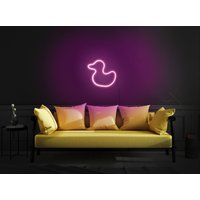 Ente Neonschild, Led-Schild, Neonlicht, Entenlichtschild, Wanddekor, Neonschild Schlafzimmer, Led Neonlichtschild Für Wand von KrasnoStore