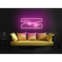 Hand Gottes Leuchtreklame, Led-Schild, Lichtschild, Neonschild, Neon-Schild-Wand-Dekor, Led-Neon-Schild, Leuchtreklame Schlafzimmer von KrasnoStore