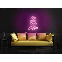 Kaffee Leuchtreklame, Kaffee Led-Schild, Kaffee Leuchtreklame Für Küche, Bar Leuchtreklame, Küche Leuchtreklame, Neon Leuchtreklame, Led von KrasnoStore