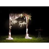 Personalisiertes Neon Schild Hochzeit, Custom Wedding, Namensschild Schild, Weißes Hochzeit Initialen, Led von KrasnoStore