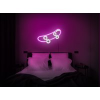 Skateboard Leuchtreklame, Skateboard Led Zeichen, Skateboard Lichtzeichen, Skateboard Wanddekor, Neon Zeichen Schlafzimmer, Led Leuchtreklame von KrasnoStore