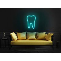 Tooth Neonschild, Led Schild, Neonlicht, Wanddekor, Neonschild Schlafzimmer, Neonlichtschild Für Die Wand von KrasnoStore