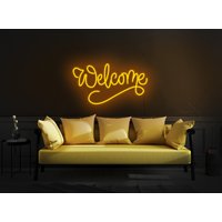 Willkommen Leuchtreklame, Wanddekor, Leuchtreklame Neon Für Wand von KrasnoStore